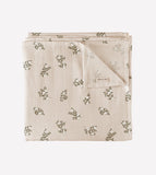 Swaddle blanket muslin 110x110cm - Holly Flowers - Main Sauvage
