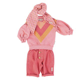 Baby sweater Multicolor triangle - roze