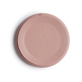 Siliconen bord met vakjes - suction plate blush - Mushie