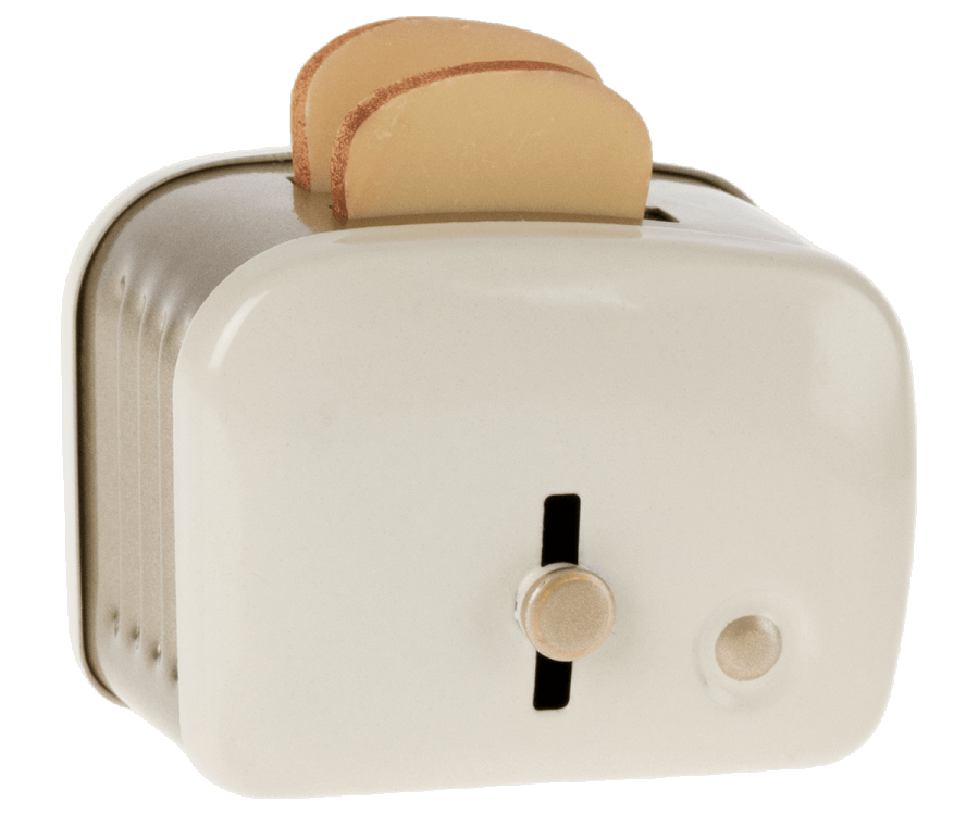 Miniature toaster & bread - Off white - Maileg
